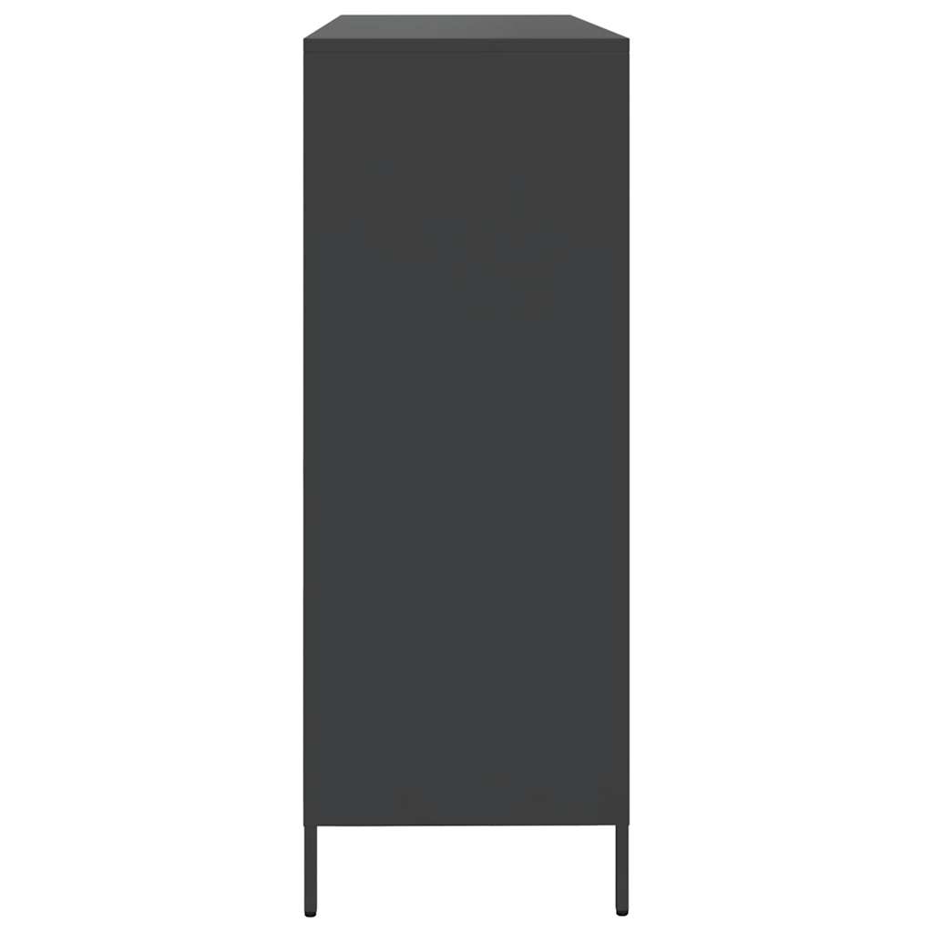 Skjenk svart 135x39x103,5 cm kaldvalset stål