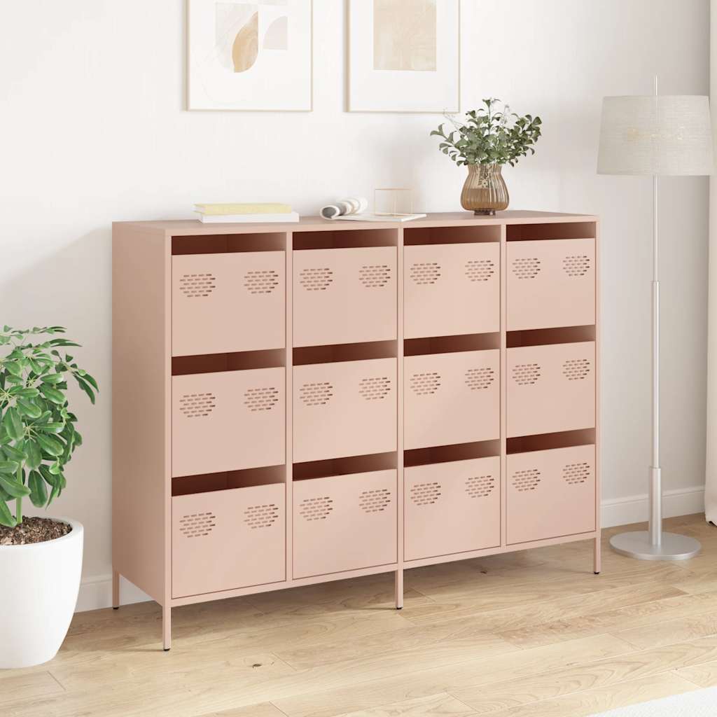 Skjenk rosa 135x39x103,5 cm kaldvalset stål