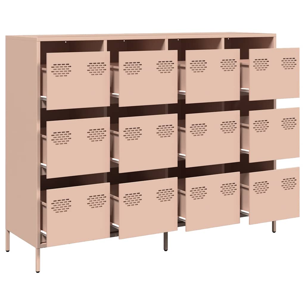 Skjenk rosa 135x39x103,5 cm kaldvalset stål