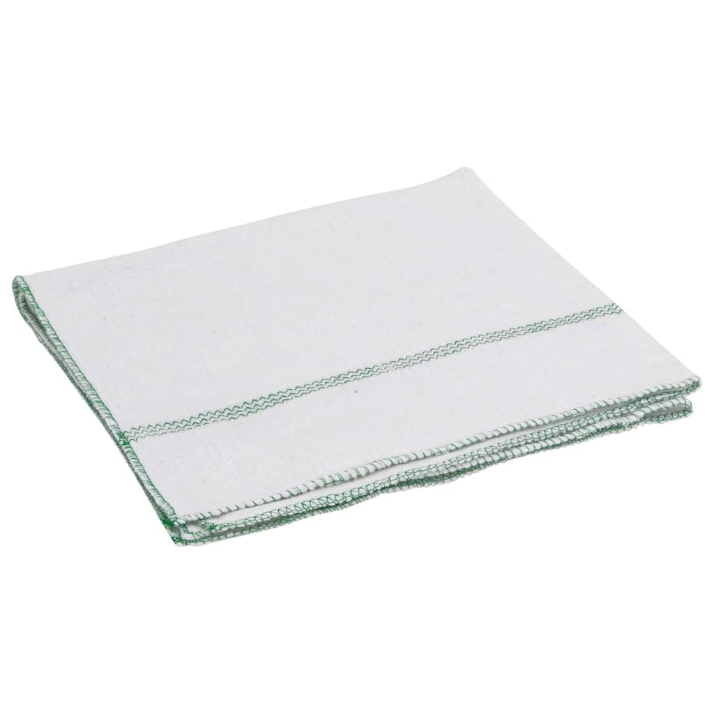 Pussekluter 5 stk hvit med grønne striper 50x60 cm
