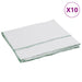Pussekluter 10 stk hvit med grønne striper 50x60 cm