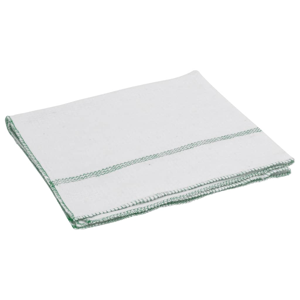 Pussekluter 50 stk hvit med grønne striper 50x60 cm