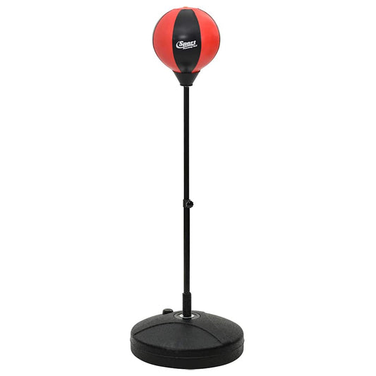Bokseballsett med hansker og pumpe justerbar høyde 81-122 cm