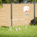 Sett med fotball og basketball med baller for barn 98x50x70 cm
