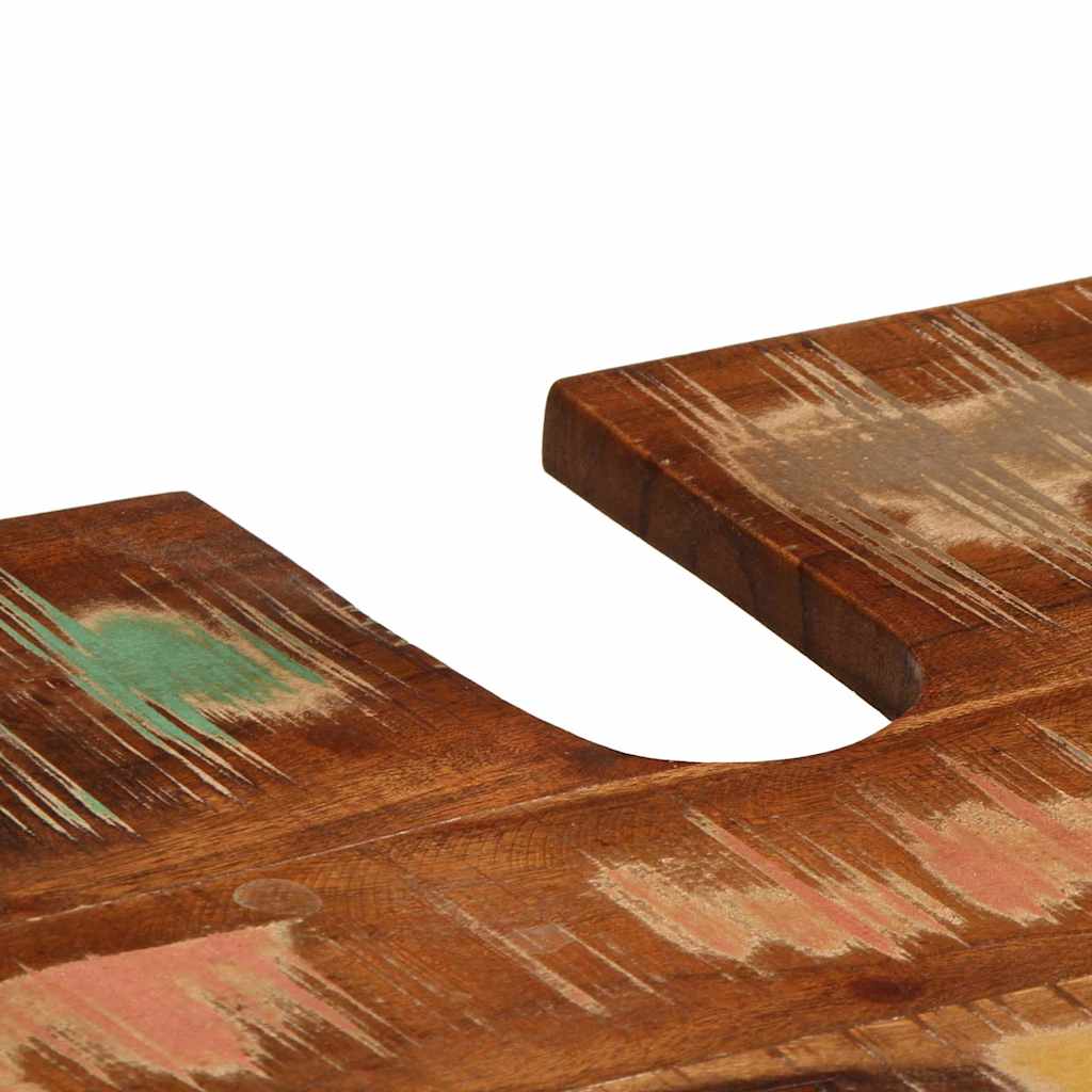 Baderomsinnredningssett med hylle 2 pcs gjenvunnet heltre
