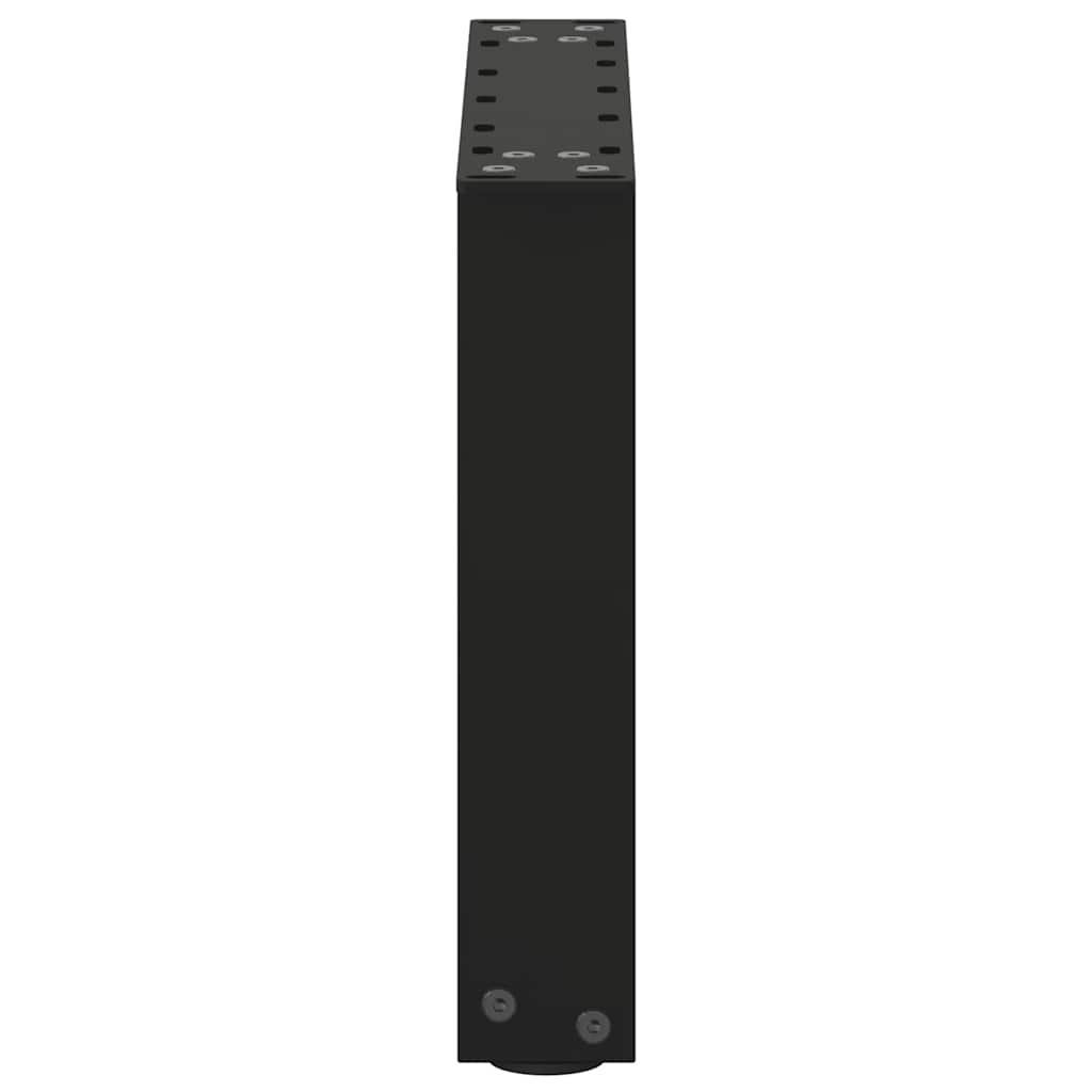 Salongbordben U-formet 2 stk svart 30x(30-31) cm stål