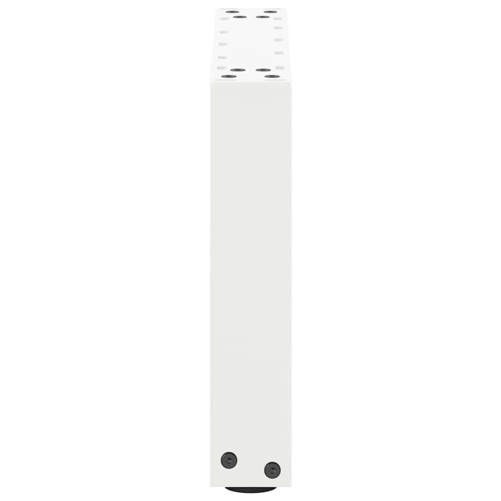Salongbordben U-formet 2 stk hvit 30x(30-31) cm stål