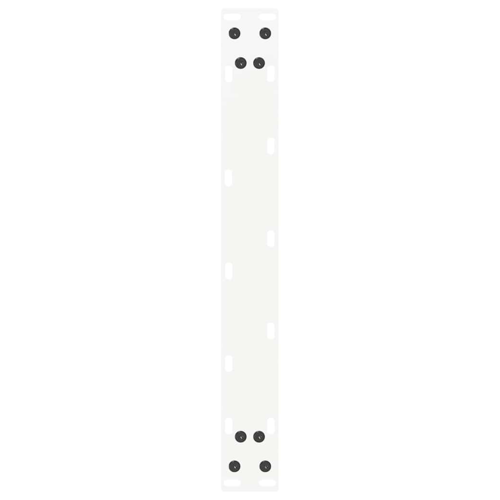Salongbordben U-formet 2 stk hvit 50x(30-31) cm stål