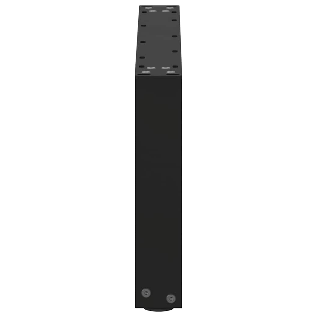 Salongbordben U-formet 2 stk svart 60 x (30-31) cm stål