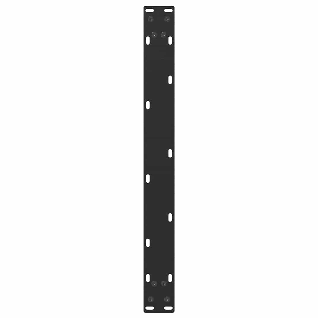 Salongbordben U-formet 2 stk svart 60 x (30-31) cm stål