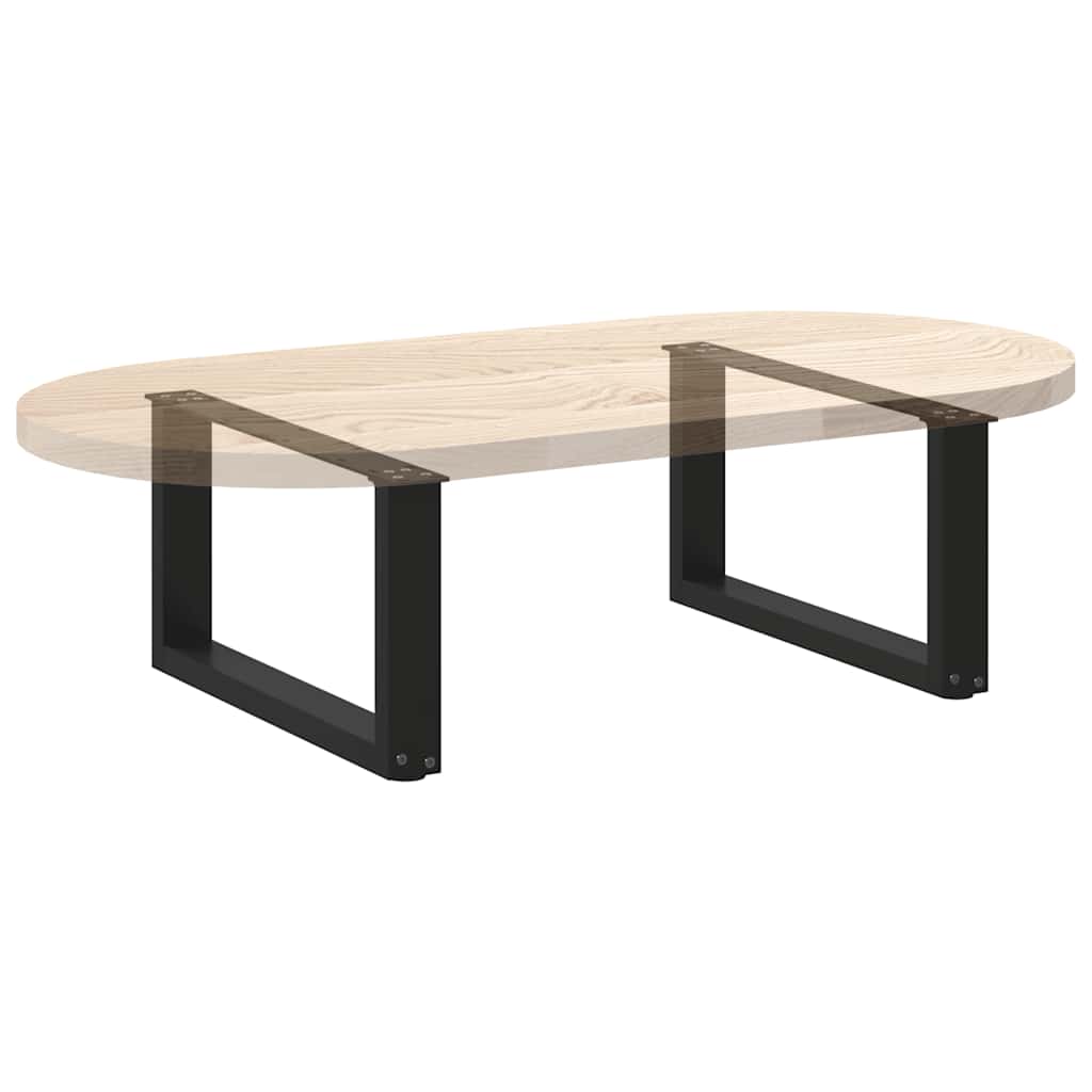 Salongbordben U-formet 2 stk svart 60 x (30-31) cm stål