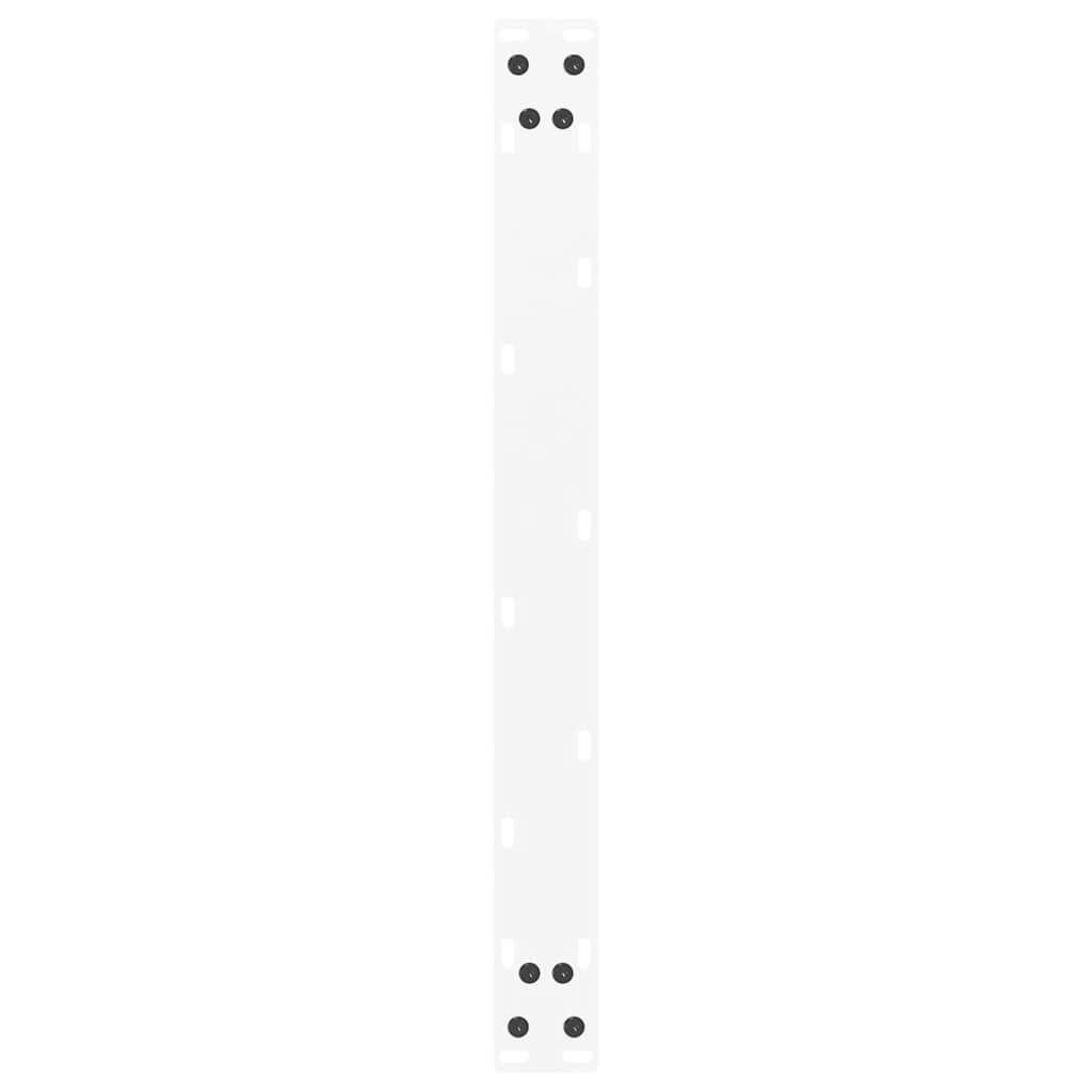 Salongbordben U-formet 2 stk hvit 60x(30-31) cm stål