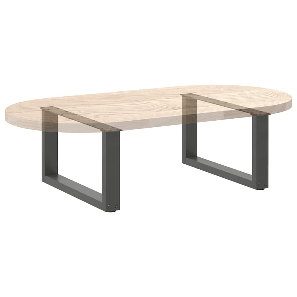 Salongbordben U-formet 2 stk antrasitt 60x(30-31) cm stål