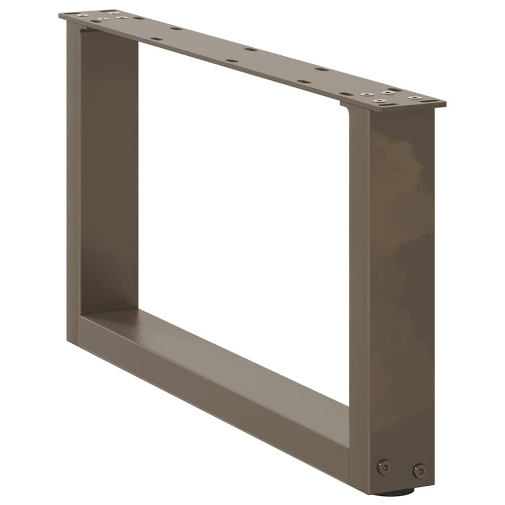 Salongbordben U-formet 2 stk naturstål 60 x (30-31) cm stål