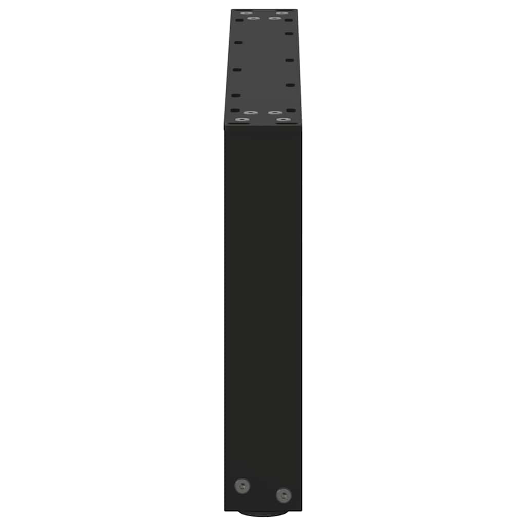 Salongbordben U-formet 2 stk svart 70 x (30-31) cm stål
