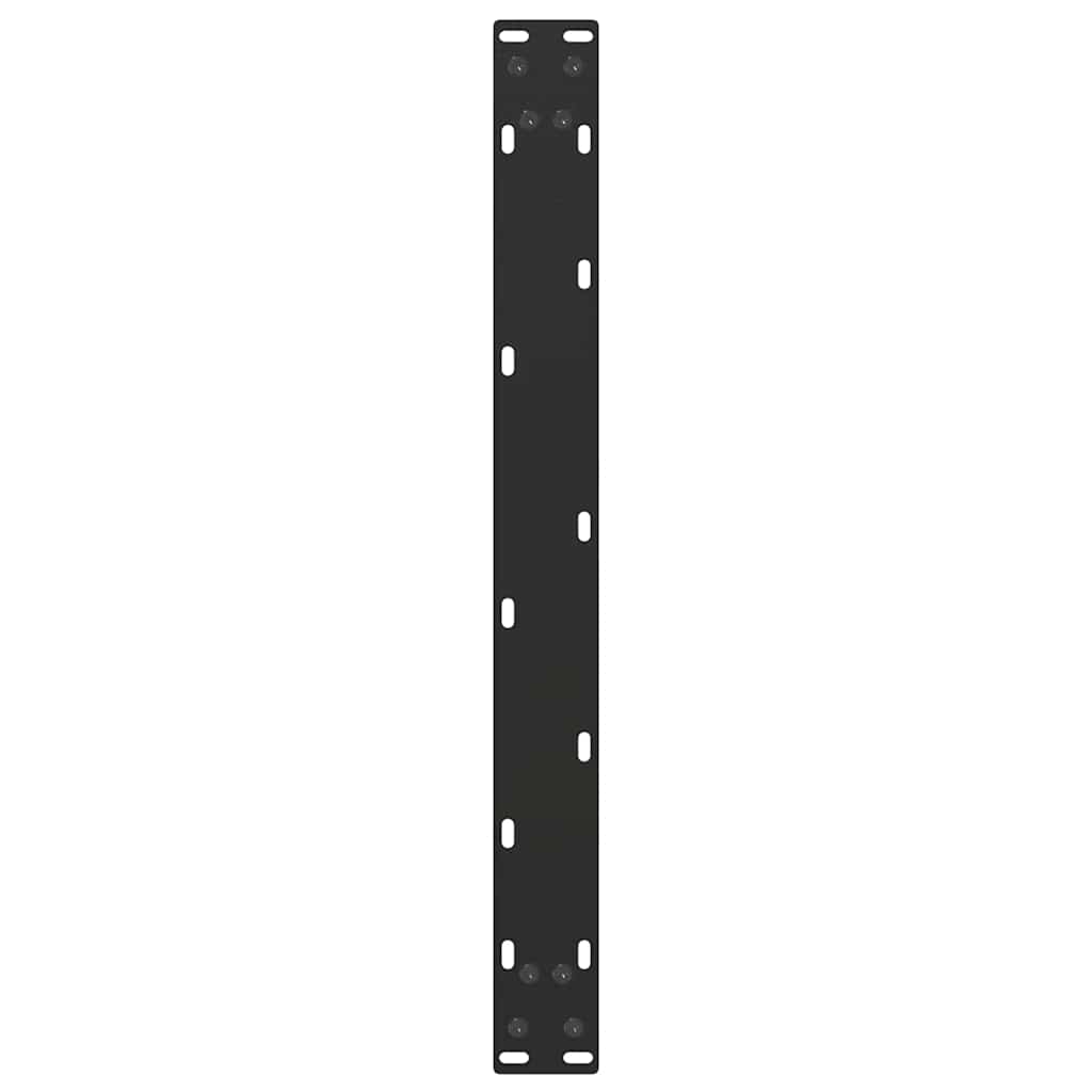 Salongbordben U-formet 2 stk svart 70 x (30-31) cm stål