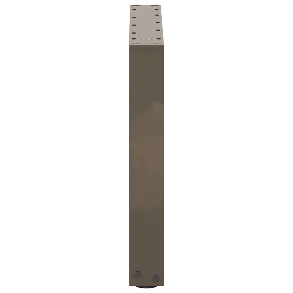 Salongbordben U-formet 2 stk naturstål 50x(42-43) cm stål