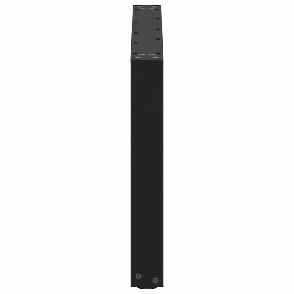 Salongbordben U-formet 2 stk svart 60 x (42-43) cm stål