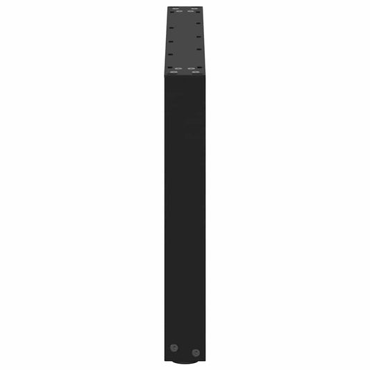 Salongbordben U-formet 2 stk svart 60 x (42-43) cm stål