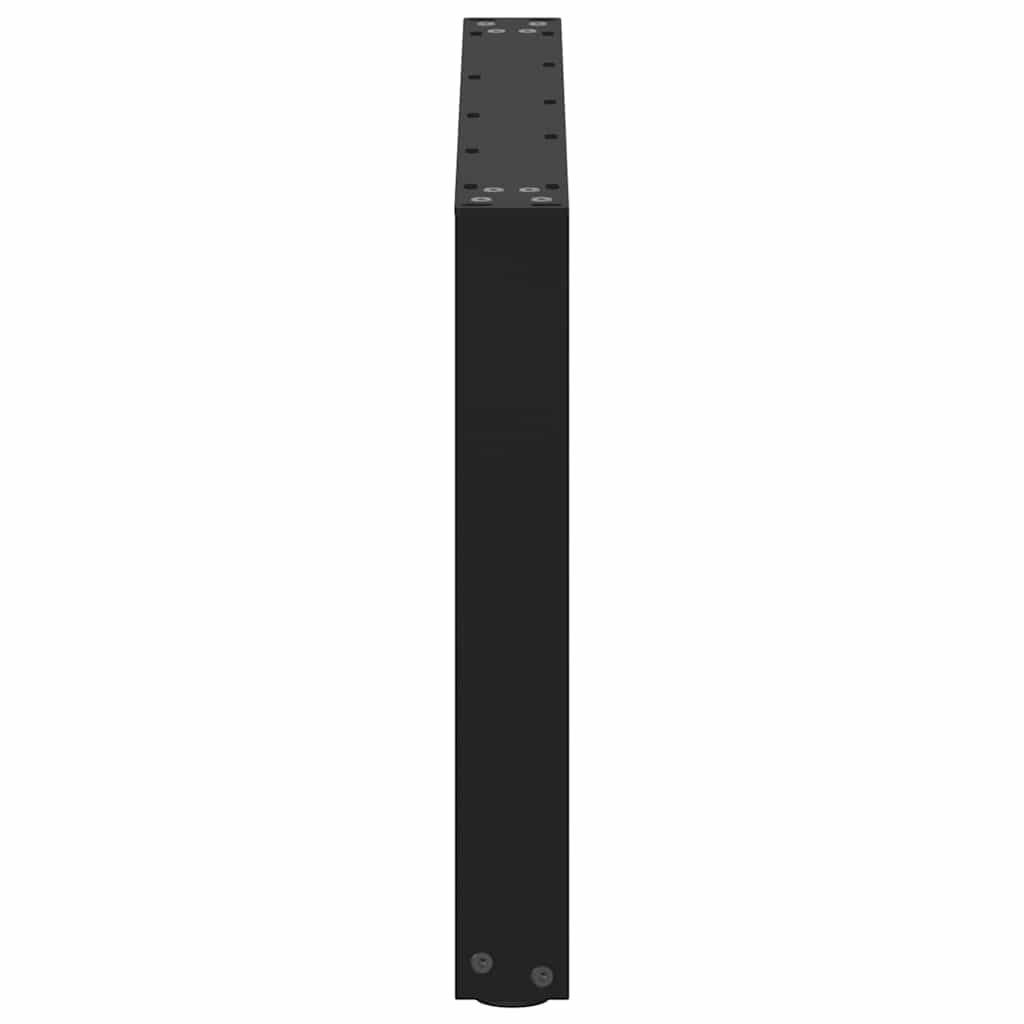 Salongbordben U-formet 2 stk svart 70 x (42-43) cm stål