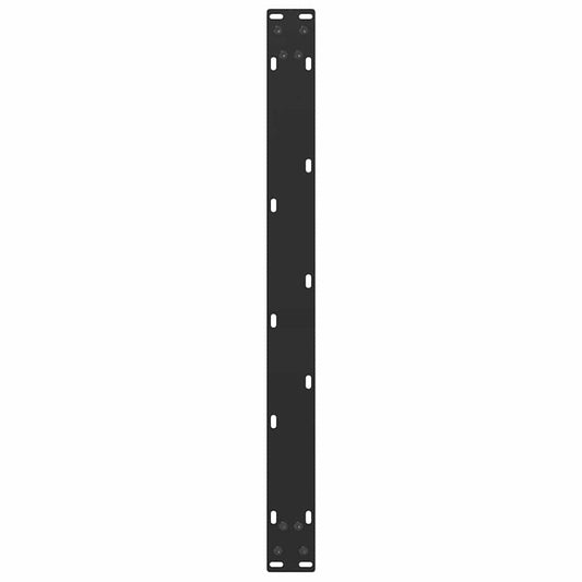 Salongbordben U-formet 2 stk svart 70 x (42-43) cm stål