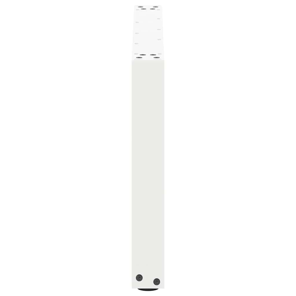 Salongbordben U-formet 2 stk hvit 70 x (42-43) cm stål