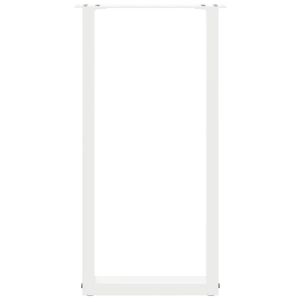 Konsollbordben U-formet 2 stk hvit 38 x (72-73) cm stål
