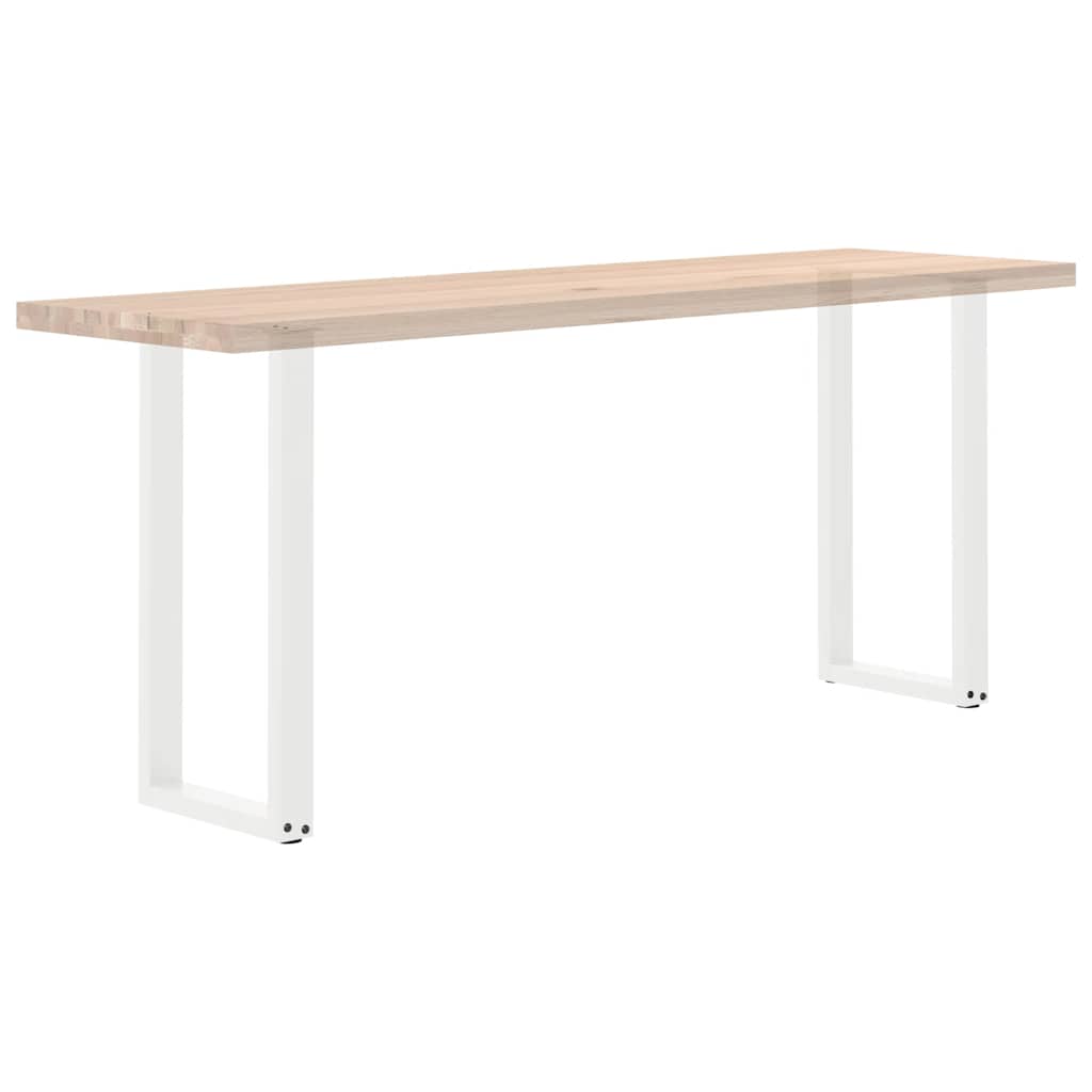 Konsollbordben U-formet 2 stk hvit 38 x (72-73) cm stål