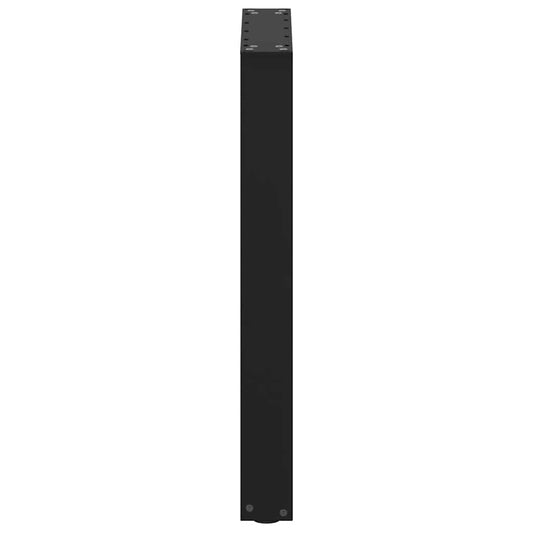 Spisebordben U-formet 2 stk svart 50x(72-73) cm stål