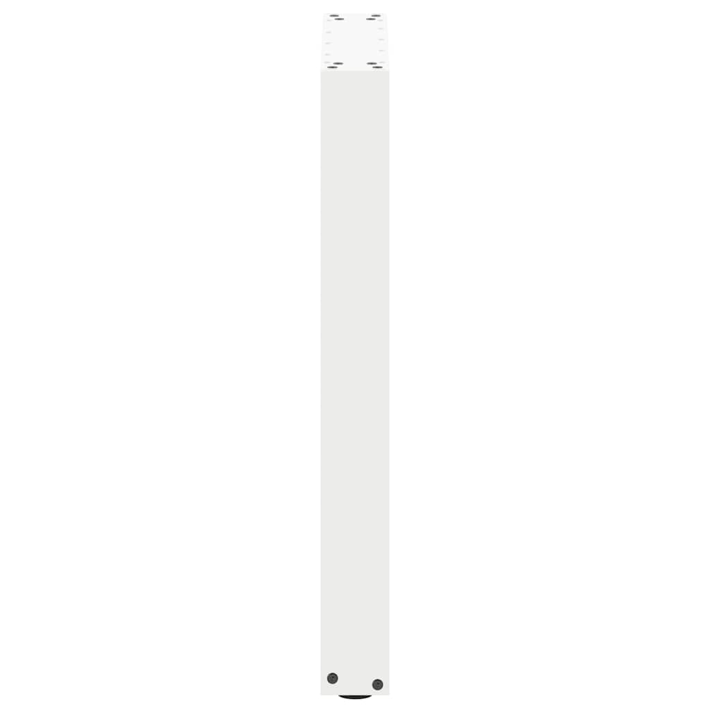Spisebordben U-formet 2 stk hvit 50x(72-73) cm stål