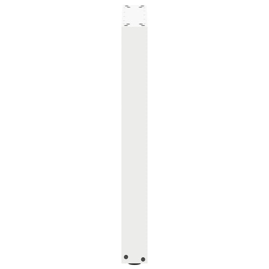Spisebordben U-formet 2 stk hvit 50x(72-73) cm stål