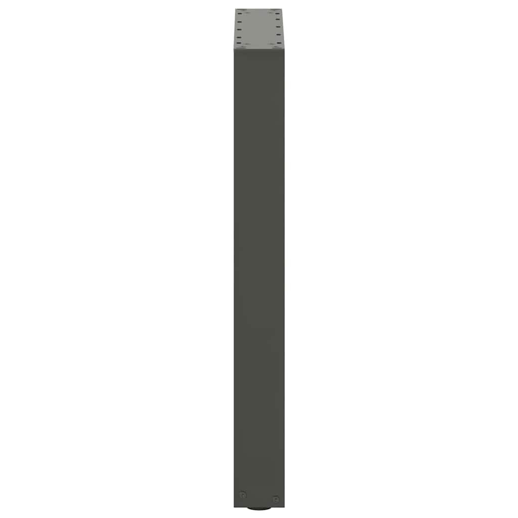 Spisebordben U-formet 2 stk antrasitt 50x(72-73) cm stål