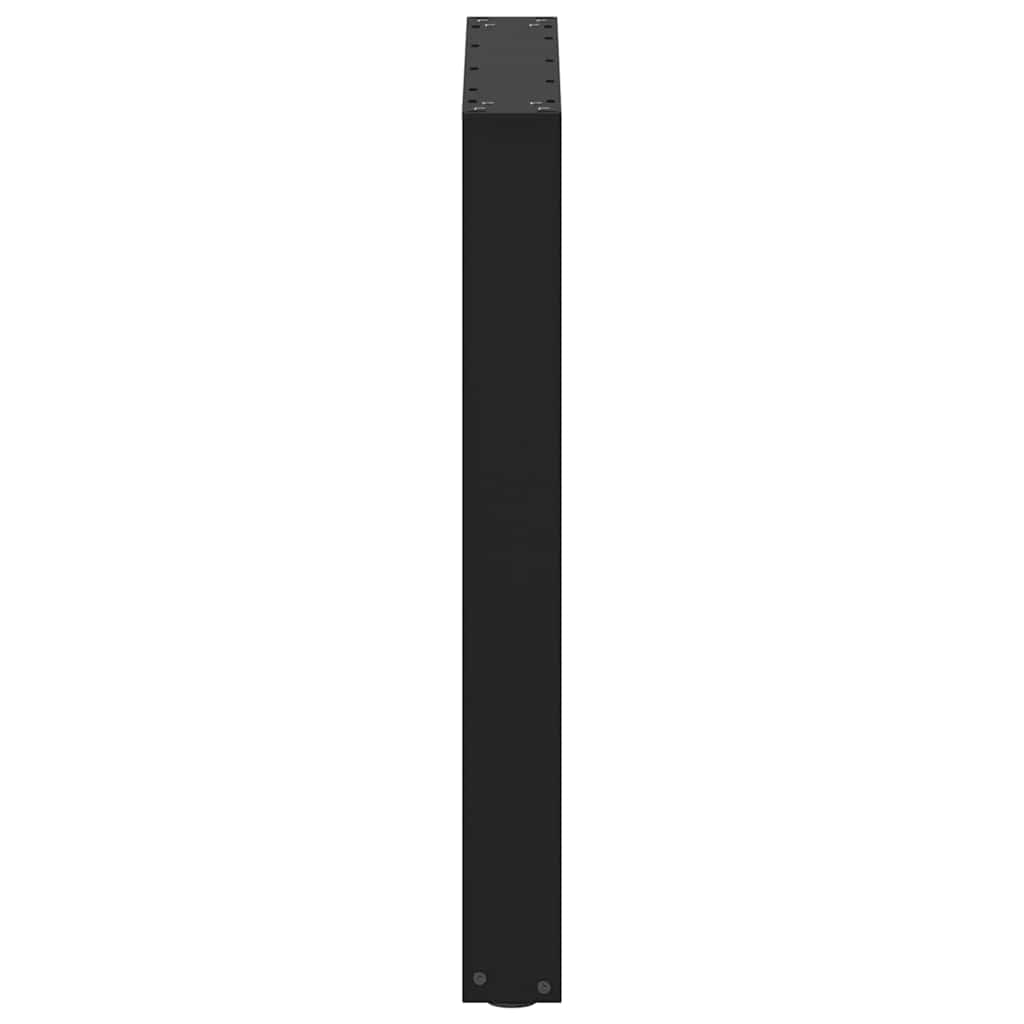 Spisebordben U-formet 2 stk svart 60 x (72-73) cm stål