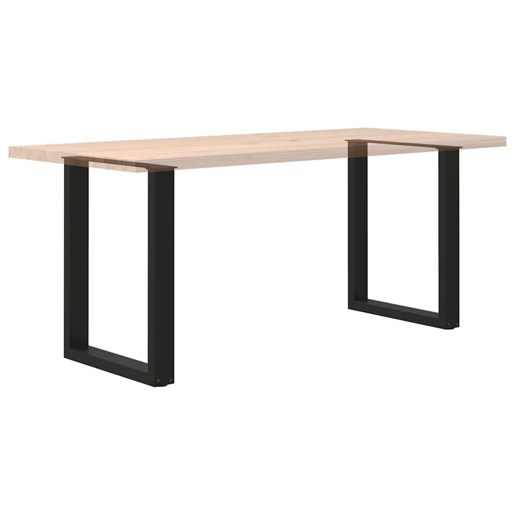 Spisebordben U-formet 2 stk svart 60 x (72-73) cm stål