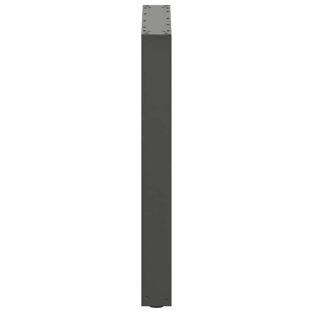 Spisebordben U-formet 2 stk antrasitt 60 x (72-73) cm stål