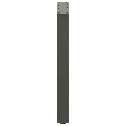 Spisebordben U-formet 2 stk antrasitt 60 x (72-73) cm stål