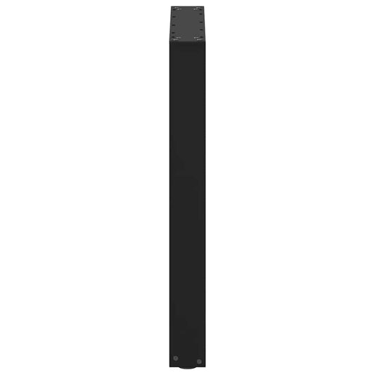 Spisebordben U-formet 2 stk svart 70 x (72-73) cm stål