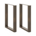Spisebordben U-formet 2 stk naturstål 70 x (72-73) cm stål