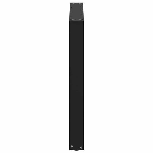 Spisebordben U-formet 2 stk svart 80x(72-73) cm stål
