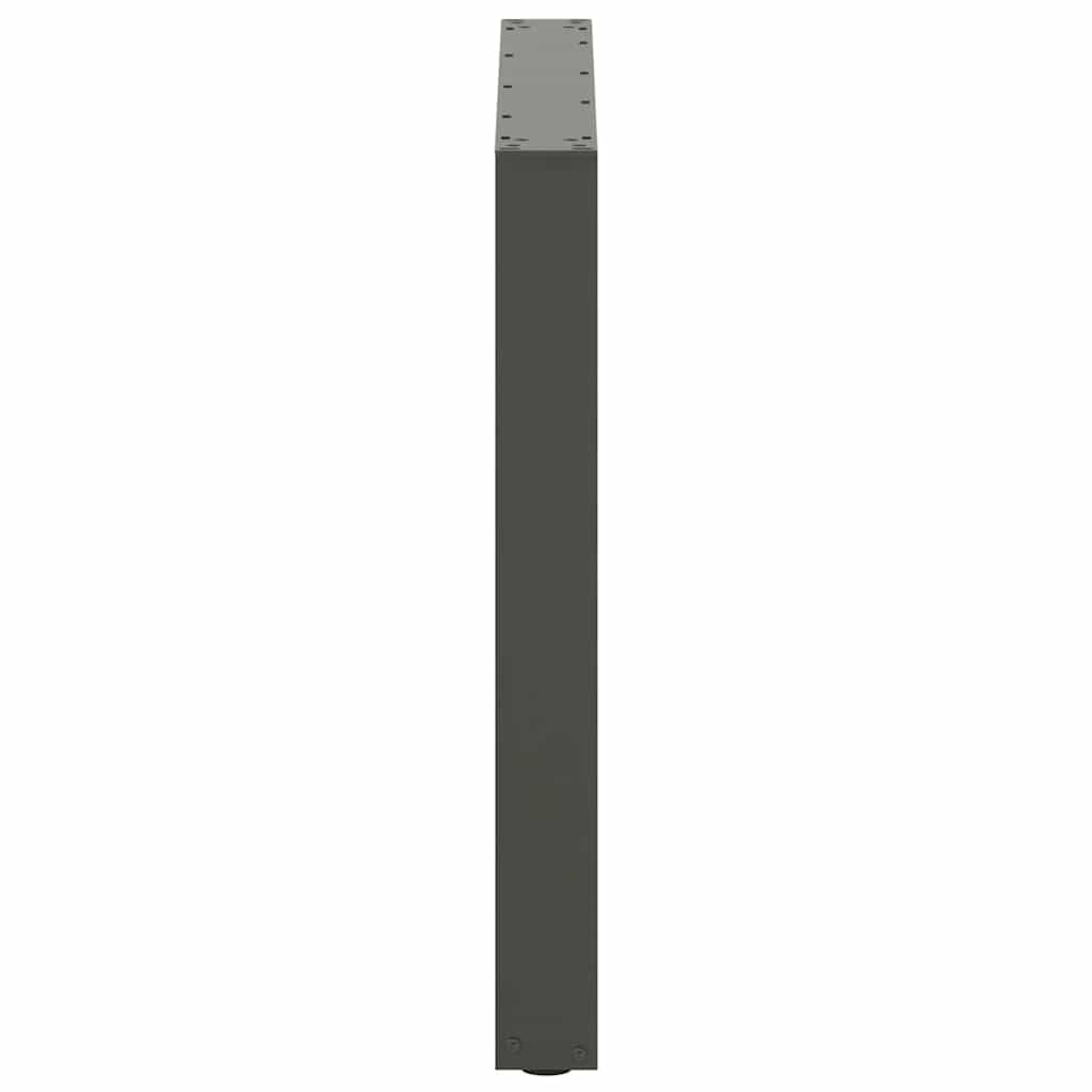 Spisebordben U-formet 2 stk antrasitt 80x(72-73) cm stål