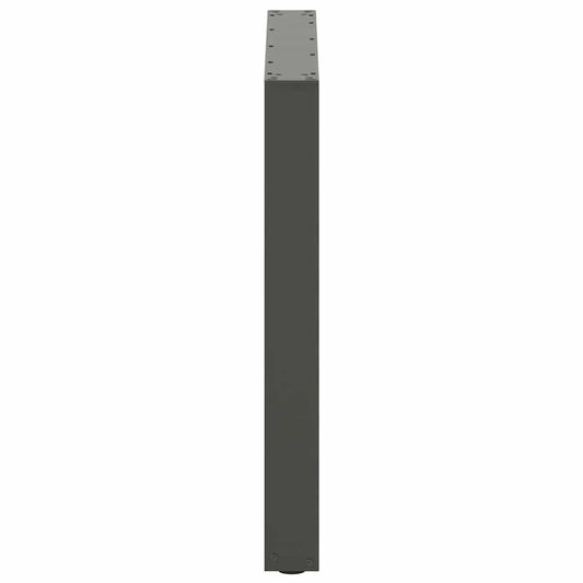 Spisebordben U-formet 2 stk antrasitt 80x(72-73) cm stål