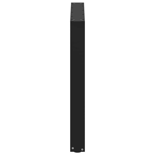 Spisebordben U-formet 2 stk svart 90 x (72-73) cm stål