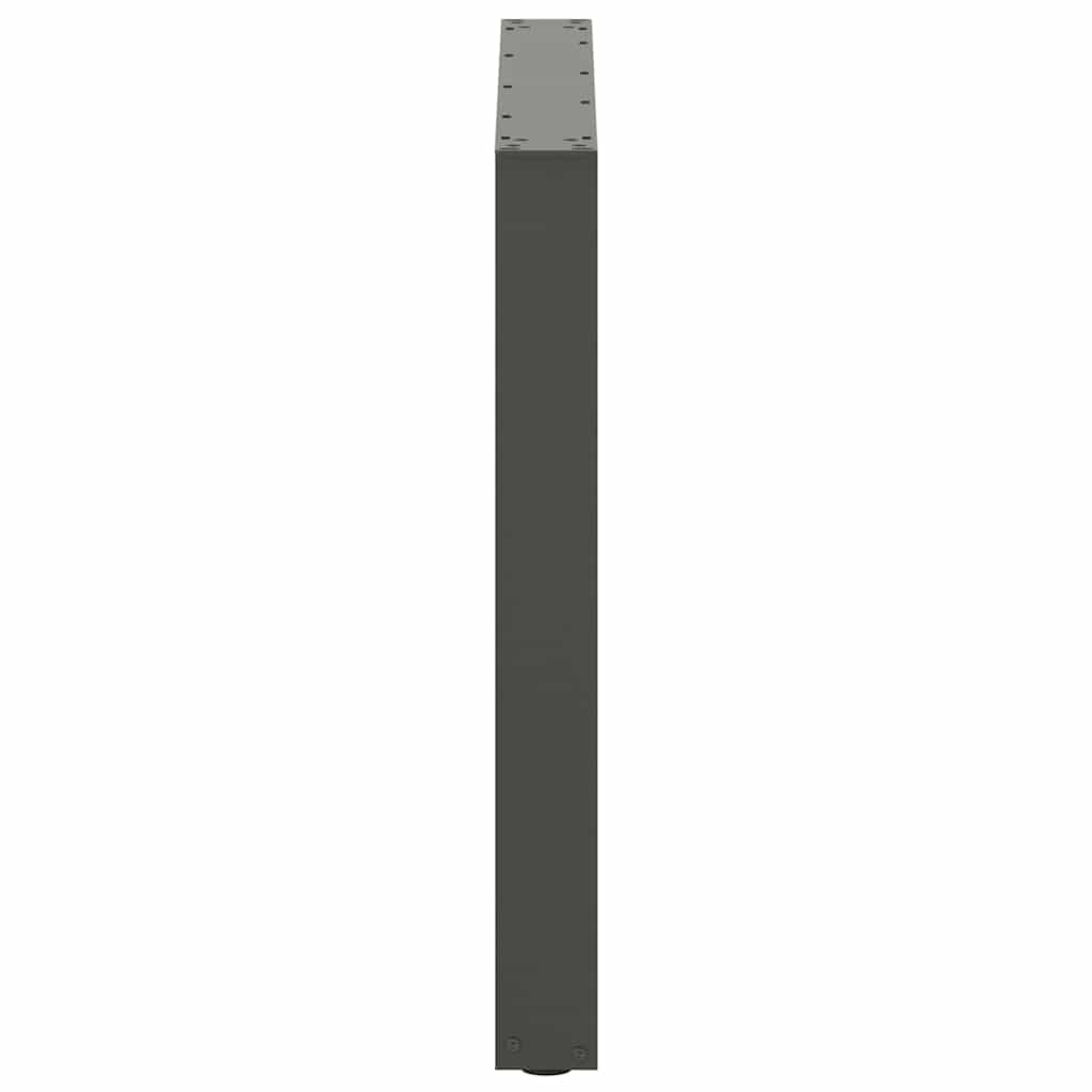 Spisebordben U-formet 2 stk antrasitt 90 x (72-73) cm stål