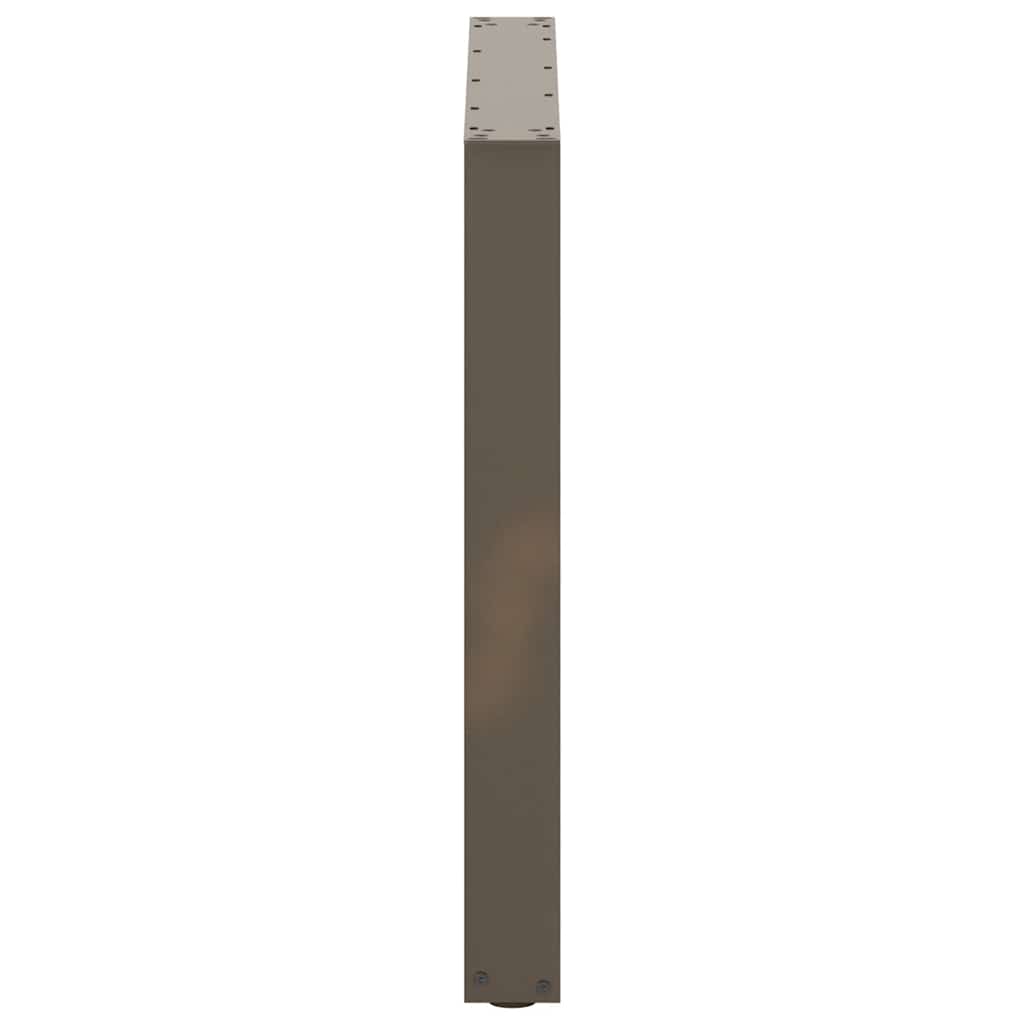 Spisebordben U-formet 2 stk naturstål 90 x (72-73) cm stål