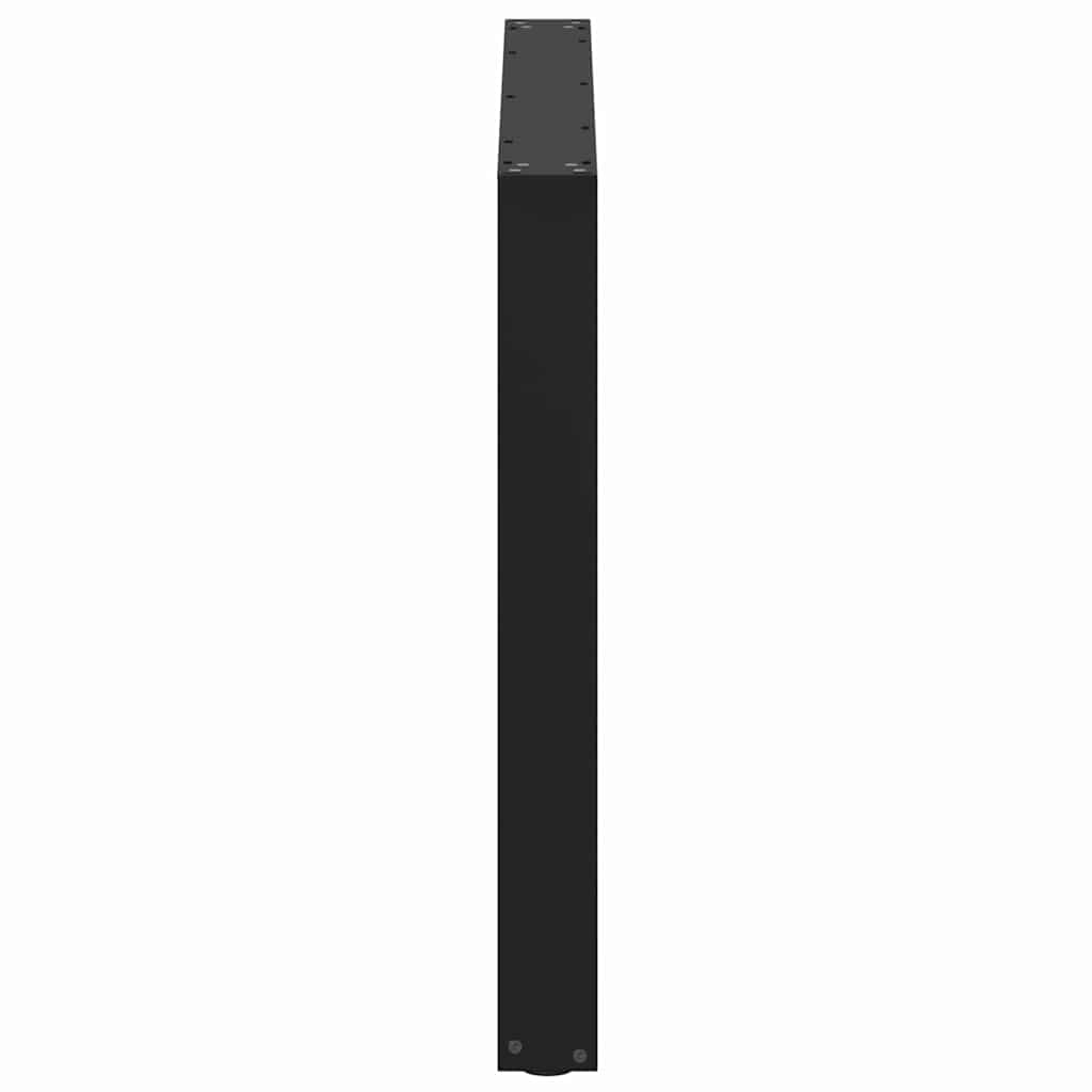 Spisebordben U-formet 2 stk svart 100x(72-73) cm stål