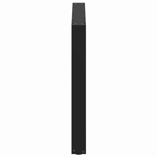 Spisebordben U-formet 2 stk svart 100x(72-73) cm stål