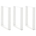 Spisebordben U-formet 3 stk hvit 70 x (72-73) cm stål