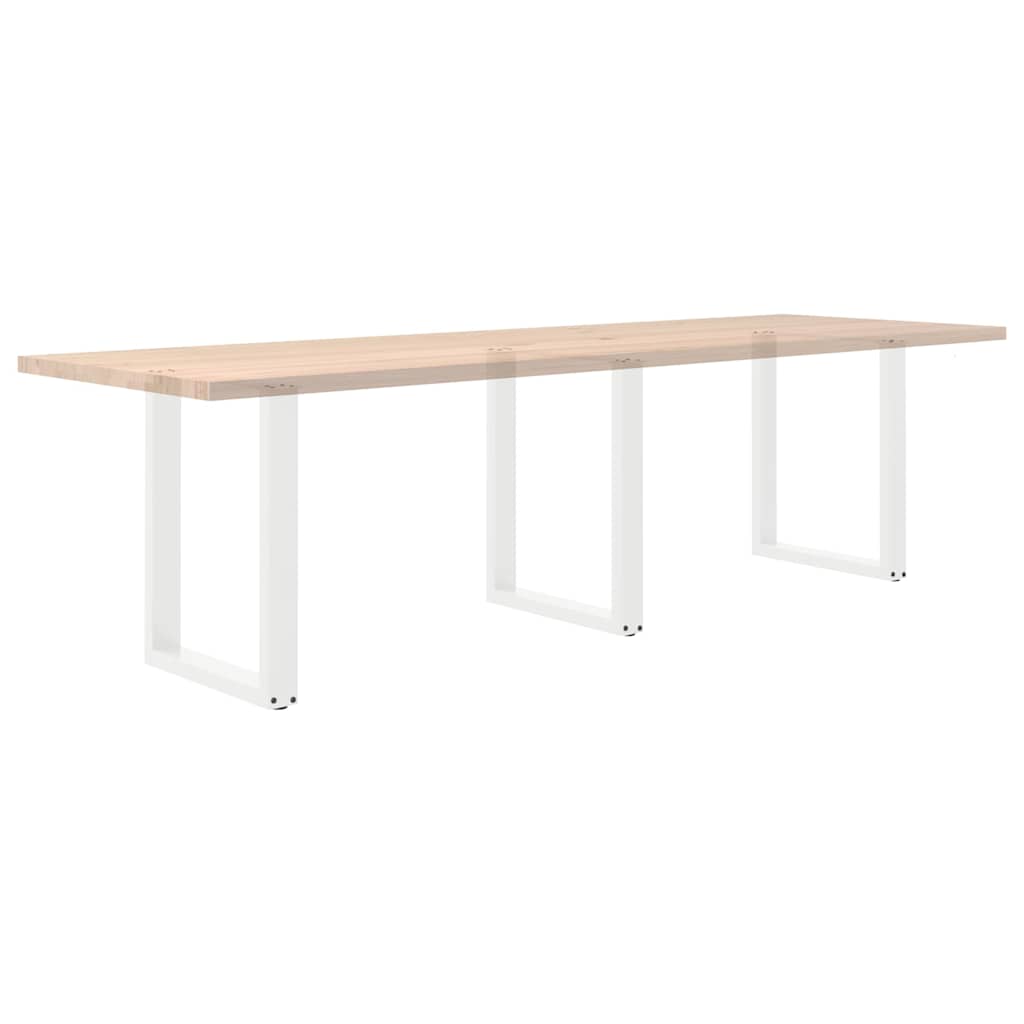 Spisebordben U-formet 3 stk hvit 70 x (72-73) cm stål