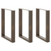 Spisebordben U-formet 3 stk naturstål 70 x (72-73) cm stål