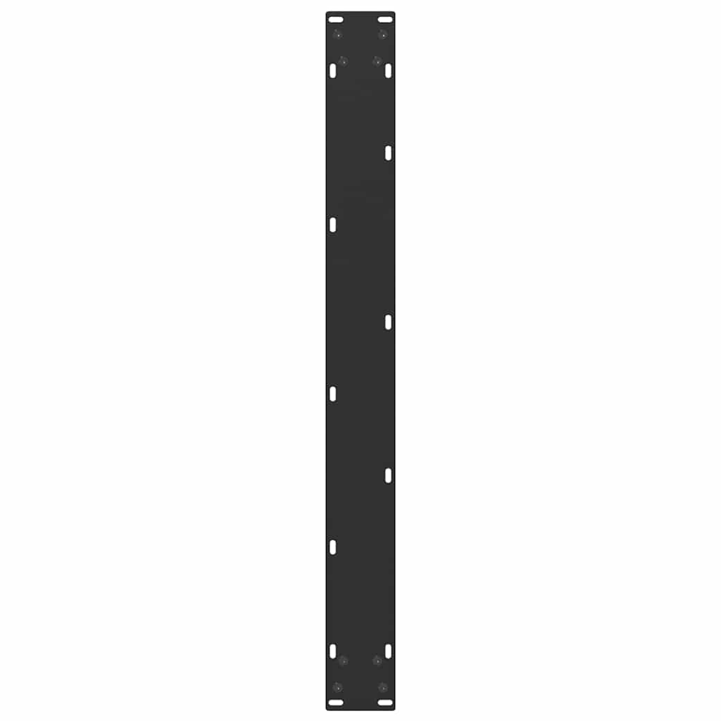 Spisebordben U-formet 3 stk svart 80x(72-73) cm stål